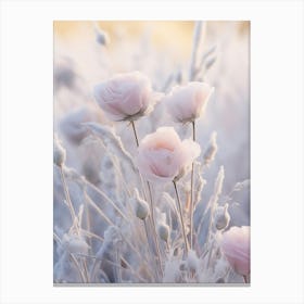 Frosty Botanical Lisianthus 2 Canvas Print