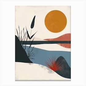 Sand And Sun, Scandinavian Simplicity Canvas Print