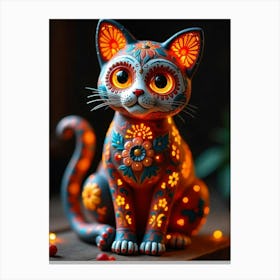 Day Of The Dead Cat 1 Canvas Print