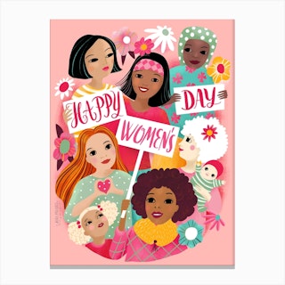 Happy Womens Day Canvas Print