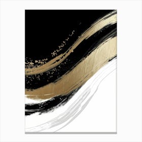 Abstract Gold And Black Painting 45 Canvas Print