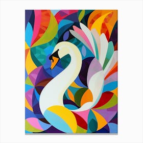 Colourful Swan 2 Canvas Print