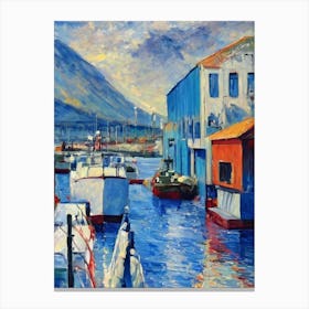 Port Of Novorossiysk Russia Abstract Block harbour Canvas Print