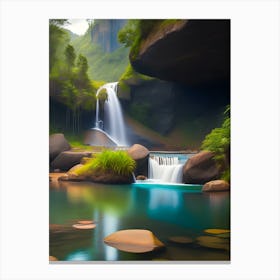 Waterfall In The Forest 2 Canvas Print