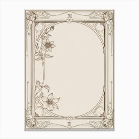 Frame With Flowers Canvas Print