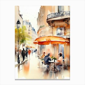 Watercolor Paris Canvas Print