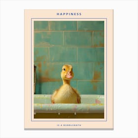 Kitsch Duckling In The Bath 3 Poster Canvas Print