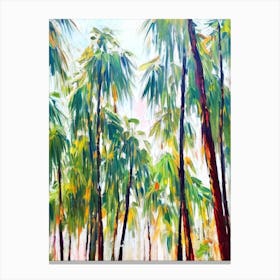 Bamboo Palm 2 Impressionist Painting Plant Canvas Print