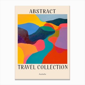 Abstract Travel Collection Poster Australia 5 Canvas Print