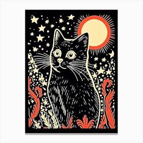 Cosmic Purrcore, Psychedelic Cats series Canvas Print