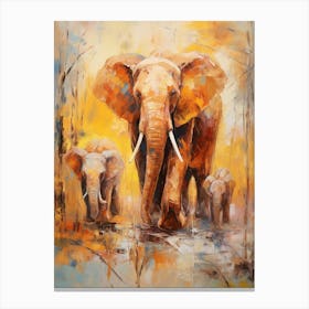 Elephant  Abstract Expressionism 2 Canvas Print