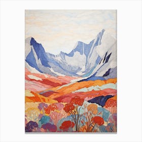 Ben Nevis Scotland 4 Colourful Mountain Illustration Canvas Print