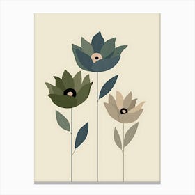 Three Flowers 15 Canvas Print