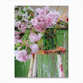  Yvonne Pink Blossom Canvas Print
