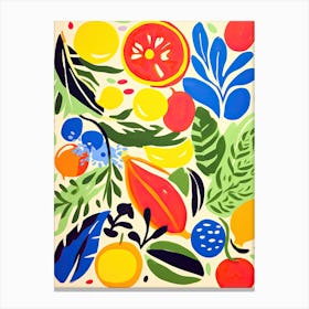 Fruit And Vegetables, Inspired by Matisse Canvas Print