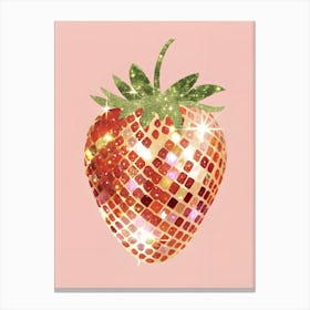 Disco Ball Strawberry Canvas Print