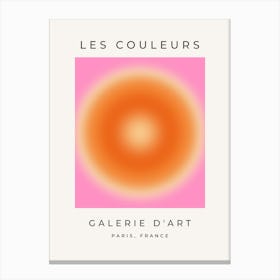 Les Couleurs | 11 - Pink And Orange Aura Gradient Canvas Print