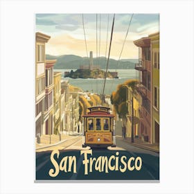 Aihrgdesign A Classic 1960s Travel Poster For San Francisco 2 Canvas Print