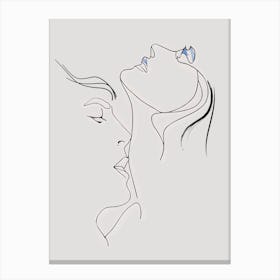 Blind Love Outline Canvas Print