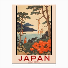 Amami Oshima, Visit Japan Vintage Travel Art 3 Canvas Print