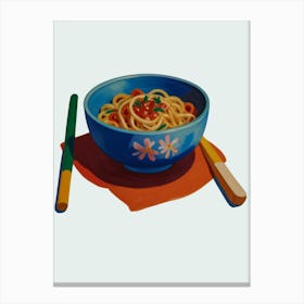 Spaghetti In A Bowl Canvas Print