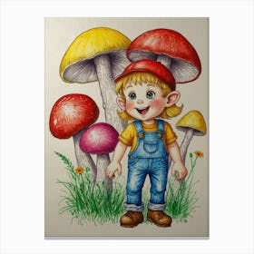 Mushroom Boy Canvas Print