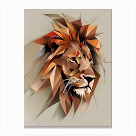 Abstract Lion Head Canvas Print