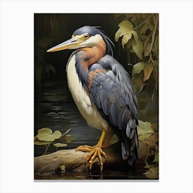 Heron art print 1 Canvas Print