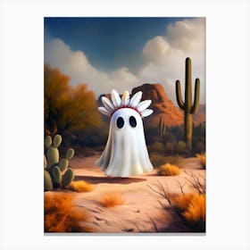 Native American Ghost In The Desert Canvas Print