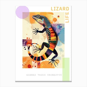 Agamas Tegus Uromastyx Abstract Modern Illustration 1 Poster Canvas Print
