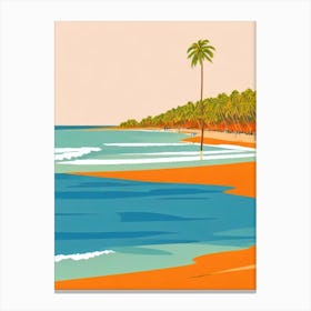 El Yunque Beach Puerto Rico Midcentury Canvas Print
