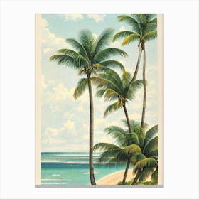 Long Bay Beach Turks And Caicos Vintage Canvas Print