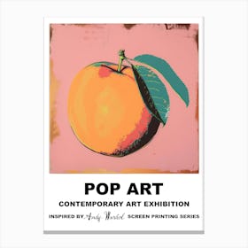 Poster Big Peach Pop Art 2 Canvas Print