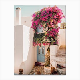 Greek Home Entrance Canvas Print