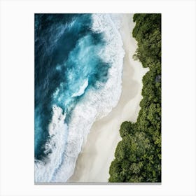 Aerial View Of A Tropical Beach 4 Canvas Print