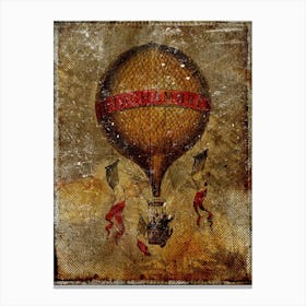 Vintage Travel Poster ― H Lachambre Vintage French Hot Air Balloon Travel Poster Canvas Print