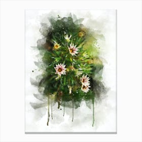 Flowers watercolor 6. Art botanical watercolor photography. Canvas Print