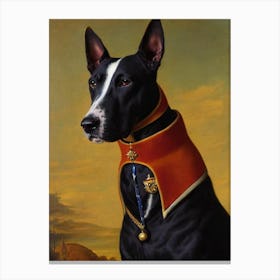 Bull Terrier 2 Renaissance Portrait Oil Painting Canvas Print
