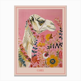 Floral Animal Painting Camel 2 Poster Canvas Print