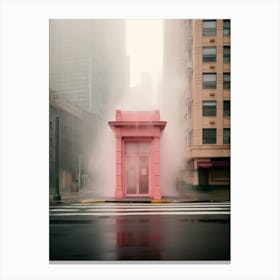 Pink Phone Booth Canvas Print