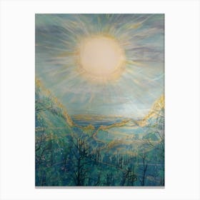 Sun Rising Over The Mountains Canvas Print