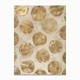 Gold Discs Canvas Print