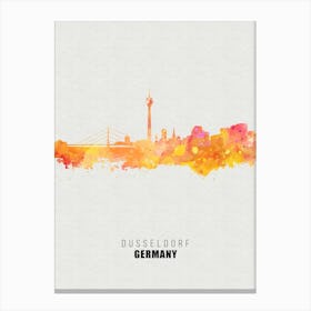 Dusseldorf Germany City watercolor Canvas Print