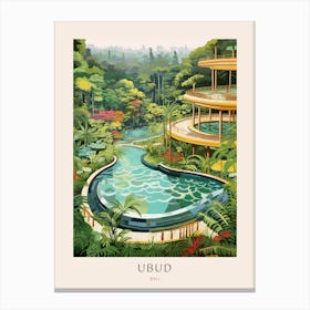 Ubud Bali 5 Midcentury Modern Pool Poster Canvas Print