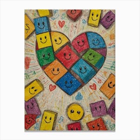 Smiley Heart Canvas Print