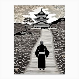 MONK, Japanese Quilting Art, 1476 Canvas Print