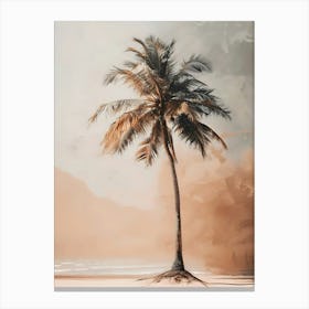 Palm Tree On The Beach 2 Canvas Print