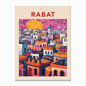 Rabat Morocco 3 Fauvist Travel Poster Canvas Print