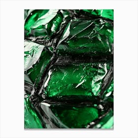 Emerald Glass Art Canvas Print