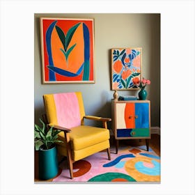 Colorful Living Room 1 Canvas Print